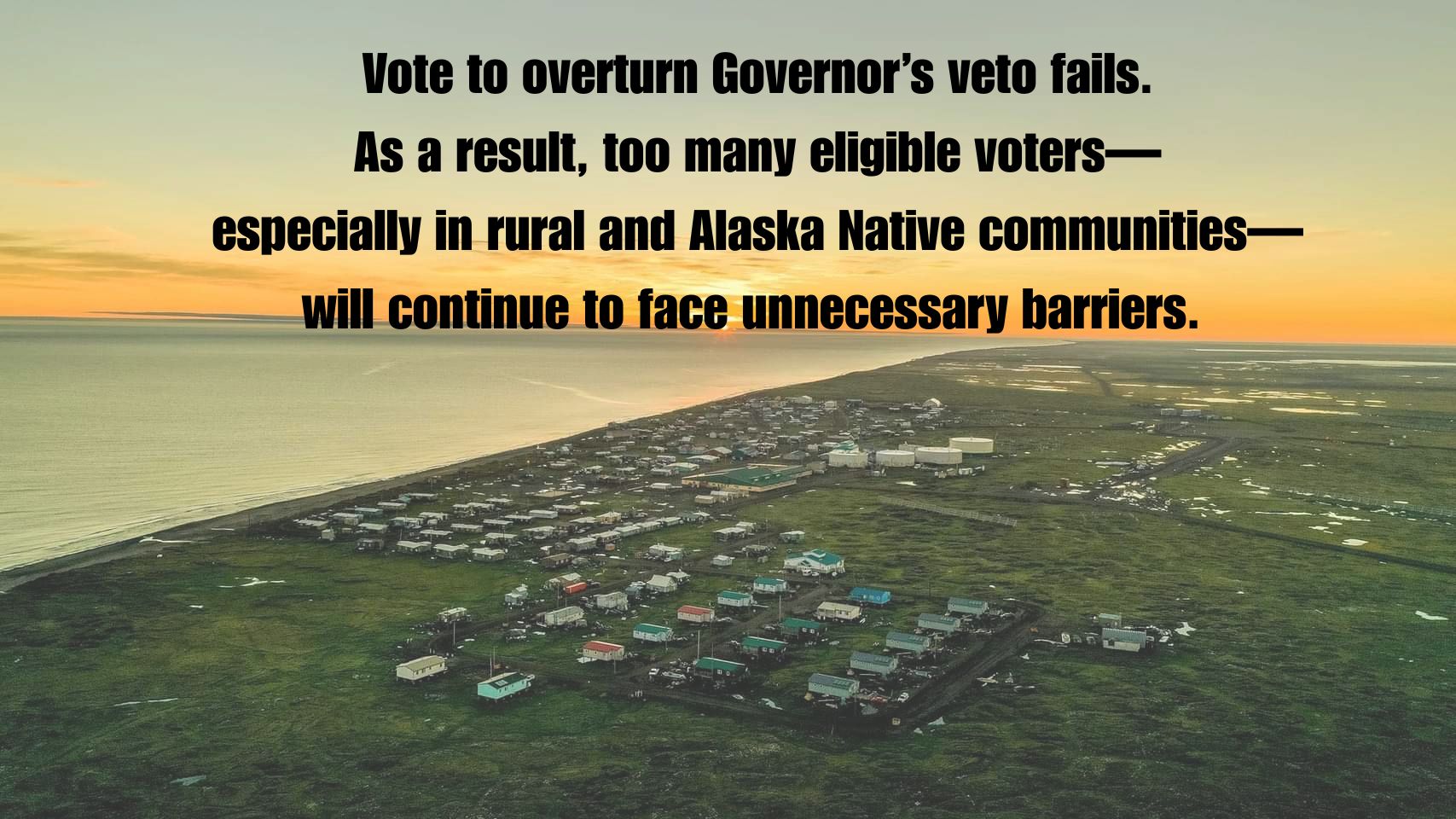 Featured image for “Legislature Fails to Override Veto of SB 64, Leaving Barriers to Voting in Place ”